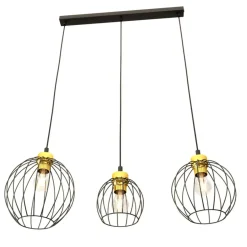 Best Lampa wisząca ze złotym elementem ozdobnym 1368/3 z serii NANDO Żyrandole Nowoczesne