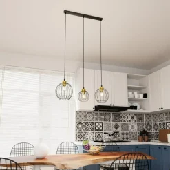 Best Lampa wisząca ze złotym elementem ozdobnym 1368/3 z serii NANDO Żyrandole Nowoczesne