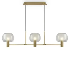 Best Lampa wisząca złota, na trzy żarówki MOD411PL-03G z serii VISION Żyrandole Nowoczesne