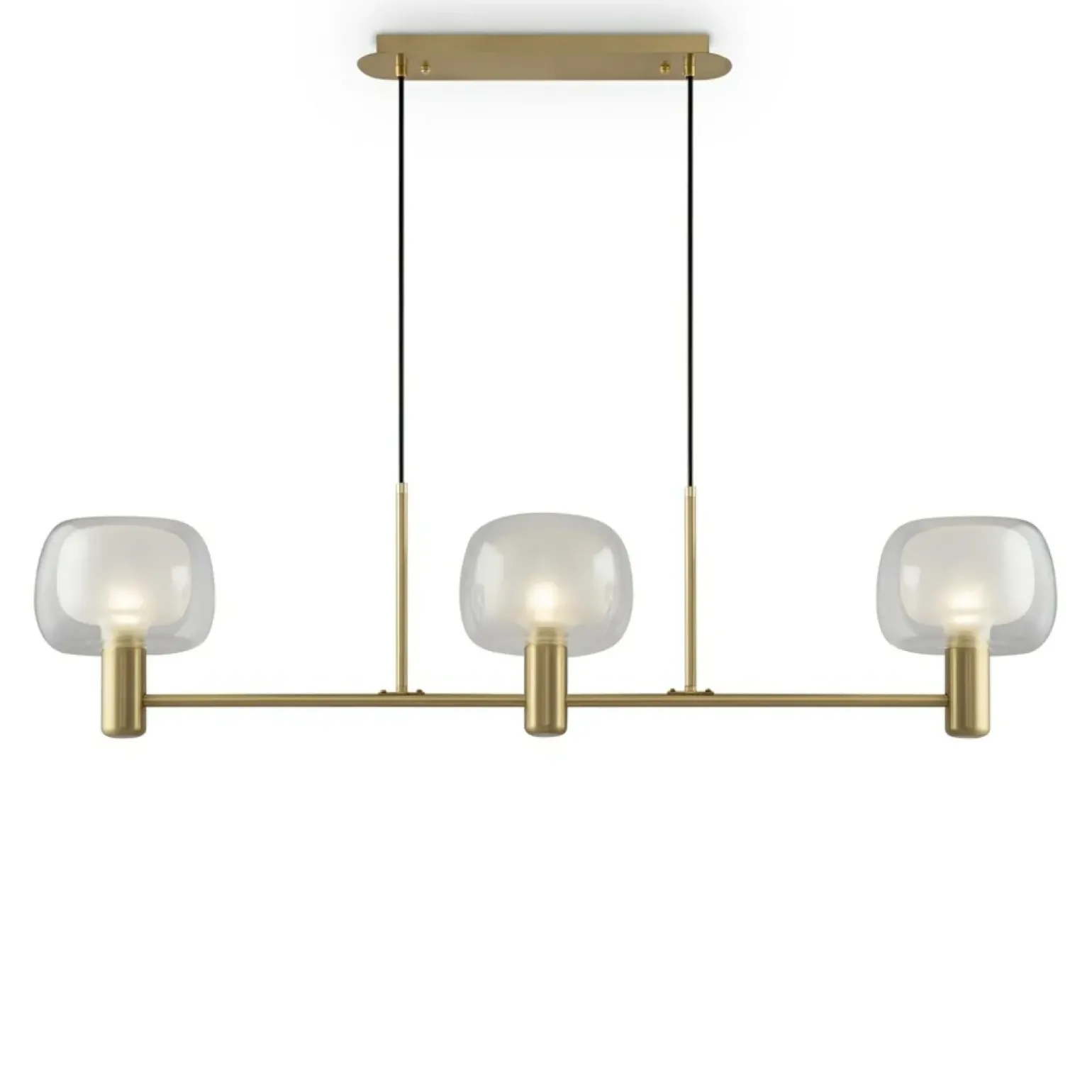 Best Lampa wisząca złota, na trzy żarówki MOD411PL-03G z serii VISION Żyrandole Nowoczesne