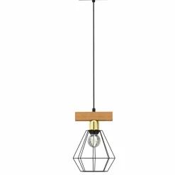 Online Lampa wisząca, złota oprawka, drewniana ozdoba LX 4104 z serii VASTRA Żyrandole Nowoczesne