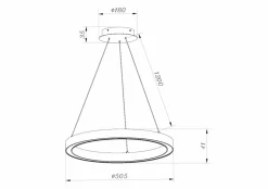 Flash Sale Lampa wisząca złoty ring LED PL200910-500-GD CARLO| Kaja Oświetlenie Żyrandole Nowoczesne