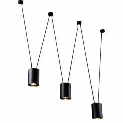 Best Lampa wisząca zygzak z czarnymi tubami ANT 9022 VIWIN | Kaja Żyrandole Nowoczesne