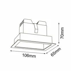 Sklep Kaja Lampa wpuszczana, światło LED 4W 4000K ANT 3043 A-GLARE | Kaja