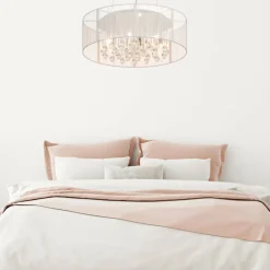 Outlet Lampa z abażurem i kryształkami RLD92193-6 ARTEMIDA | Kaja Żyrandole Nowoczesne