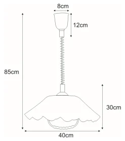 Sklep Kaja Lampa z abażurem, regulowany zwis K-3277 MARIONA | Kaja Oświetlenie