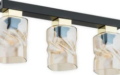 Sklep Kaja Lampa z bursztynowymi kloszami O2963 P3 CZA ZL MERU | Kaja Oświetlenie