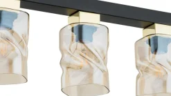 Sklep Kaja Lampa z bursztynowymi kloszami O2963 P3 CZA ZL MERU | Kaja Oświetlenie