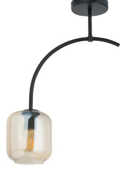 Best Lampa z dekoracyjnym, bursztynowym kloszem SIG 32240 z serii SHINE Żyrandole Nowoczesne