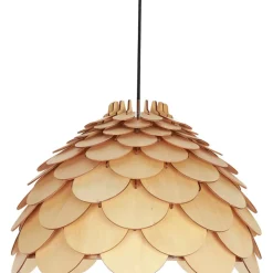 Discount Lampa z drewnianym abażurem ⌀35cm LP-101335/1P S BURGO | Kaja Żyrandole Nowoczesne