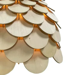 Discount Lampa z drewnianym abażurem ⌀35cm LP-101335/1P S BURGO | Kaja Żyrandole Nowoczesne