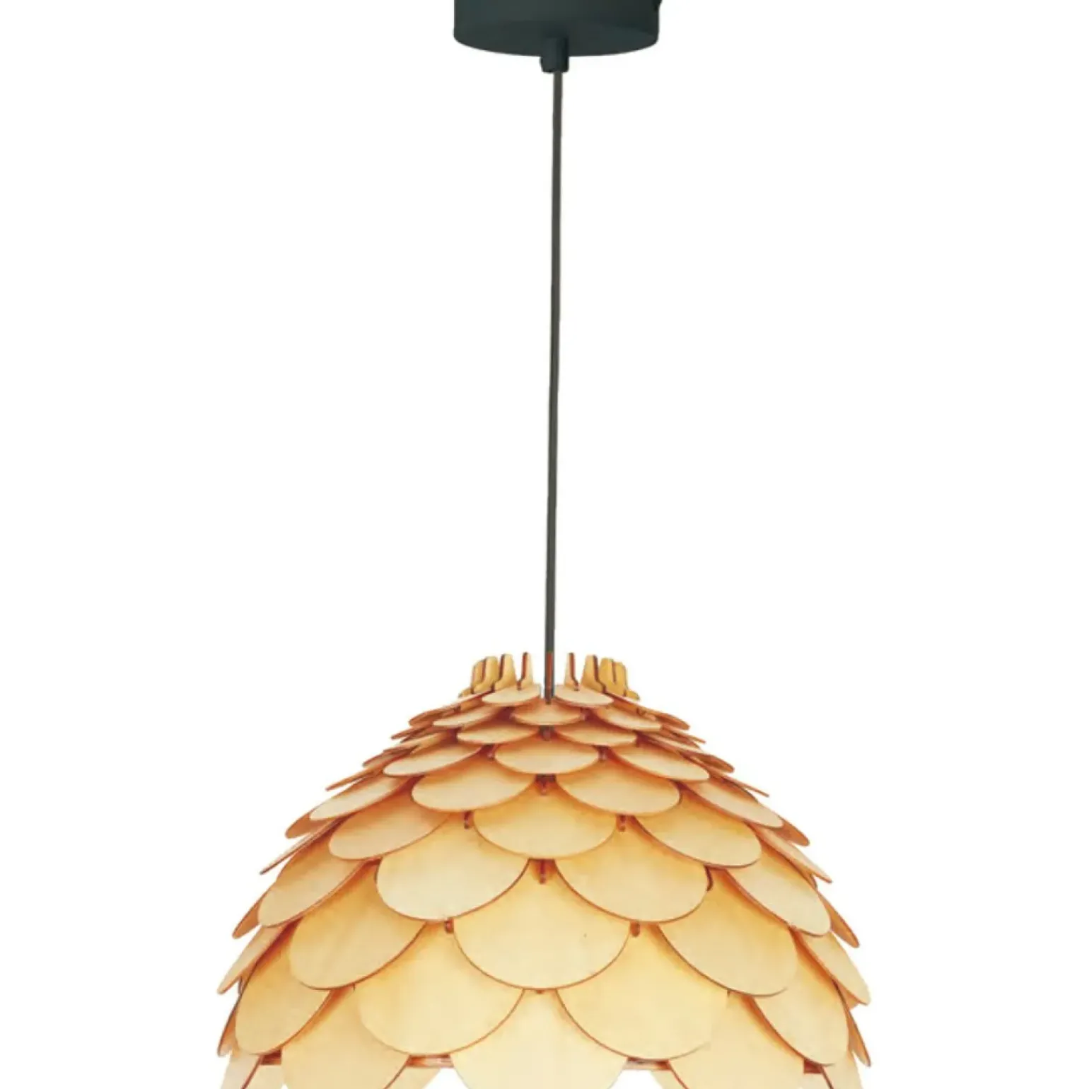 Discount Lampa z drewnianym abażurem ⌀35cm LP-101335/1P S BURGO | Kaja Żyrandole Nowoczesne