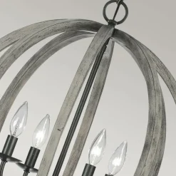 Sklep Kaja Lampa z drewnianymi elementami FE-ALLIER-4P-WW z serii ALLIER