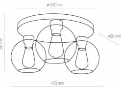 Flash Sale Lampa z dymionymi kloszami TK 2776 CUBUS GRAPHITE | Kaja Oświetlenie Żyrandole Nowoczesne