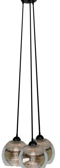 Sklep Kaja Lampa z kloszami na czarnych zwisach 33-62840 TRIO | Kaja Oświetlenie