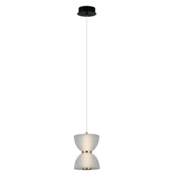 Cheap Lampa z kloszem w kształcie klepsydry PND-83949-1-BK TICA | Kaja Żyrandole Nowoczesne