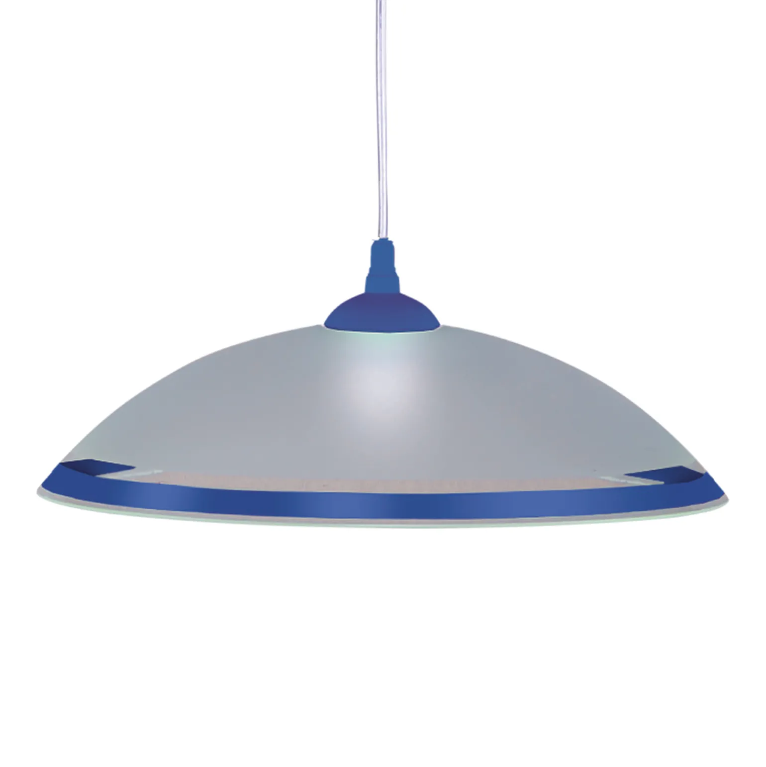 Sklep Kaja Lampa z kloszem z niebieskim obramowaniem K-3513 UFO | Kaja