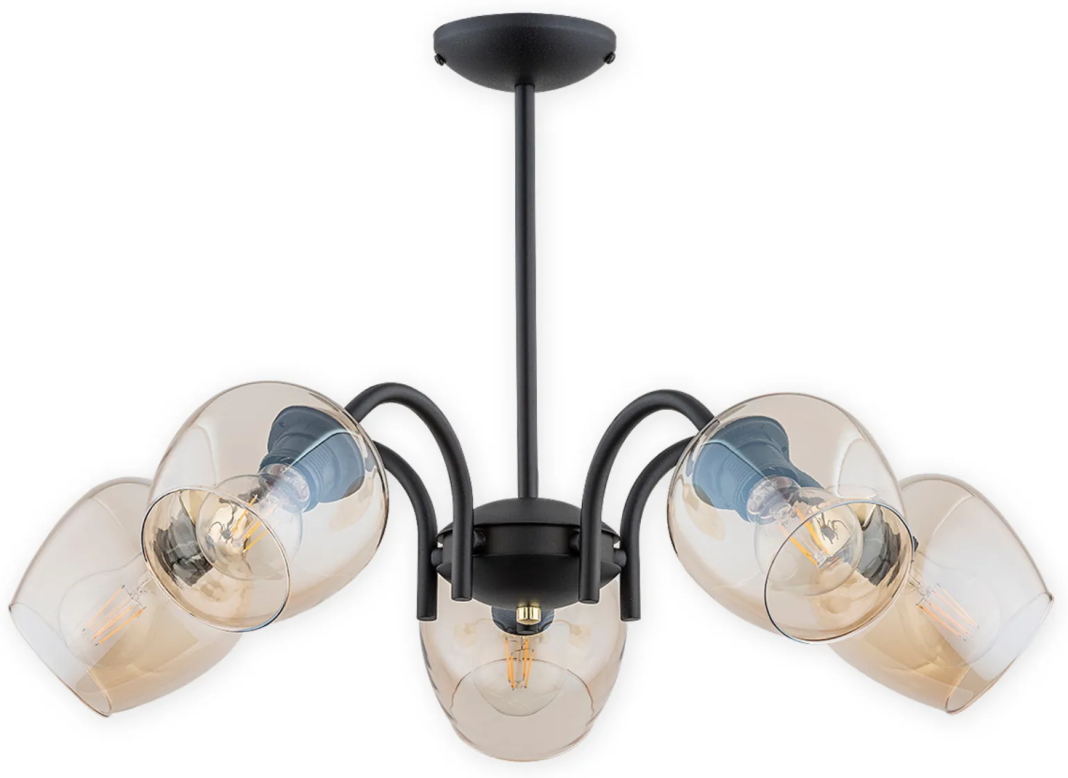 Sklep Kaja Lampa z miodowymi kloszami O3065 W5 CZA ZL KATLA | Kaja Oświetlenie