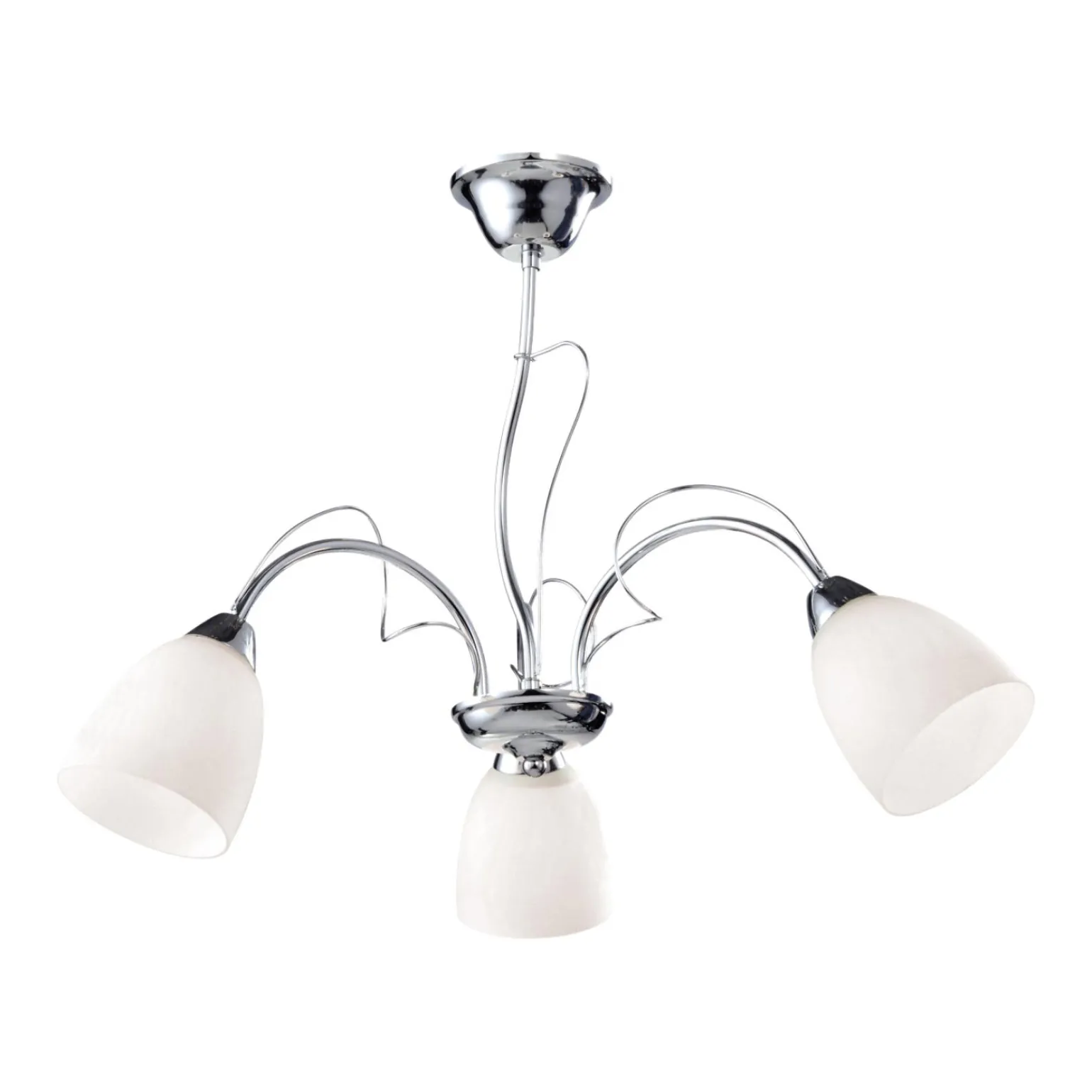 Sklep Kaja Lampa z mlecznymi kloszami K-JSL-6218/3 CHR ARON | Kaja Oświetlenie