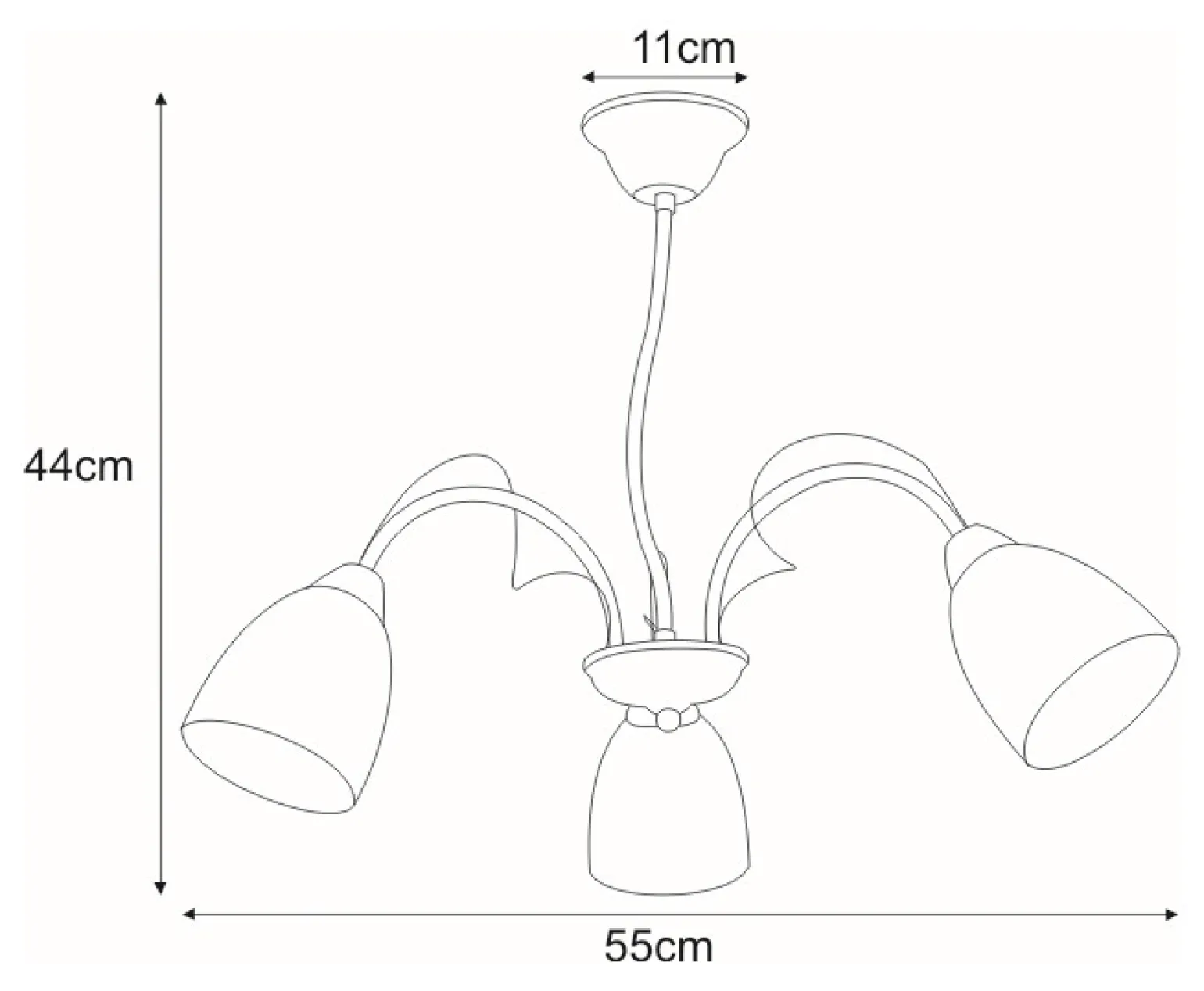 Sklep Kaja Lampa z mlecznymi kloszami K-JSL-6218/3 CHR ARON | Kaja Oświetlenie