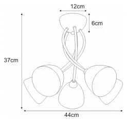 Sklep Kaja Lampa z mlecznymi kloszami K-JSL-6236/5 CHR FAMA | Kaja Oświetlenie