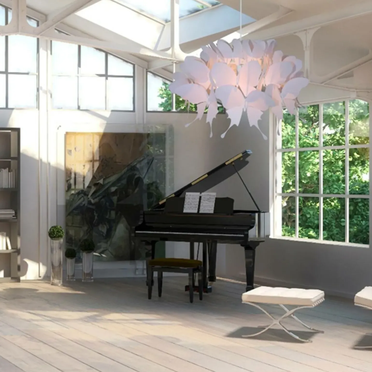 Flash Sale Lampa z motylkami LP-MD088-3439A/1P RÓŻOWY FARFALLA | Kaja Oświetlenie Żyrandole Nowoczesne