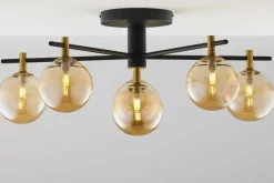 Best Lampa z okrągłymi kloszami JUP 2033 FIG 6 CZ/MS BU FIGARO | Kaja Żyrandole Nowoczesne