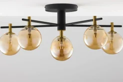 Best Lampa z okrągłymi kloszami JUP 2033 FIG 6 CZ/MS BU FIGARO | Kaja Żyrandole Nowoczesne