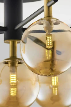 Best Lampa z okrągłymi kloszami JUP 2033 FIG 6 CZ/MS BU FIGARO | Kaja Żyrandole Nowoczesne