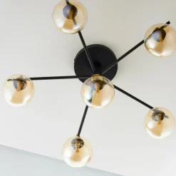 Best Lampa z okrągłymi kloszami JUP 2033 FIG 6 CZ/MS BU FIGARO | Kaja Żyrandole Nowoczesne