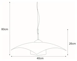 Sklep Kaja Lampa z ozdobnym kloszem K-1520 ZK5-90 VETRO | Kaja