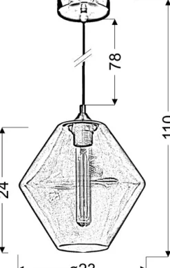 Clearance Lampa z m kloszem i żarówką 31-36223 BREMEN | Kaja Żyrandole Nowoczesne