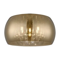 Sklep Kaja Lampa ze złotym kloszem, do sypialni C0076-05L-F4HF CRYSTAL | Kaja