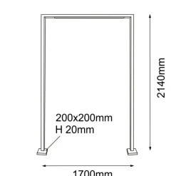 Sklep Kaja Lampa zewnętrzna ramka nad wejście 214cm ANT 9931 TAKETA | Kaja