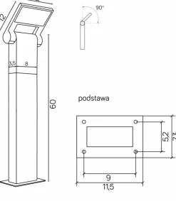 Sklep Kaja Lampa zewnętrzna stojąca, wbudowany LED 11702-600 DG z serii NEO | Kaja Oświetle