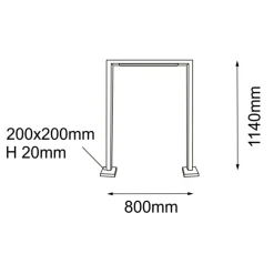 Sklep Kaja Lampa zewnętrzna w kształcie ramki 114cm ANT 9935 TAKETA | Kaja