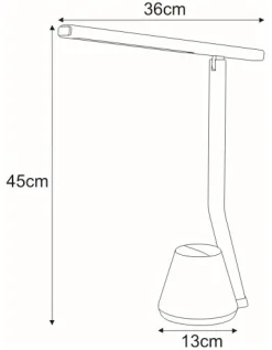 Sklep Kaja Lampka biurkowa LED z organizerem K-BL1066 CZARNY KIKI | Kaja