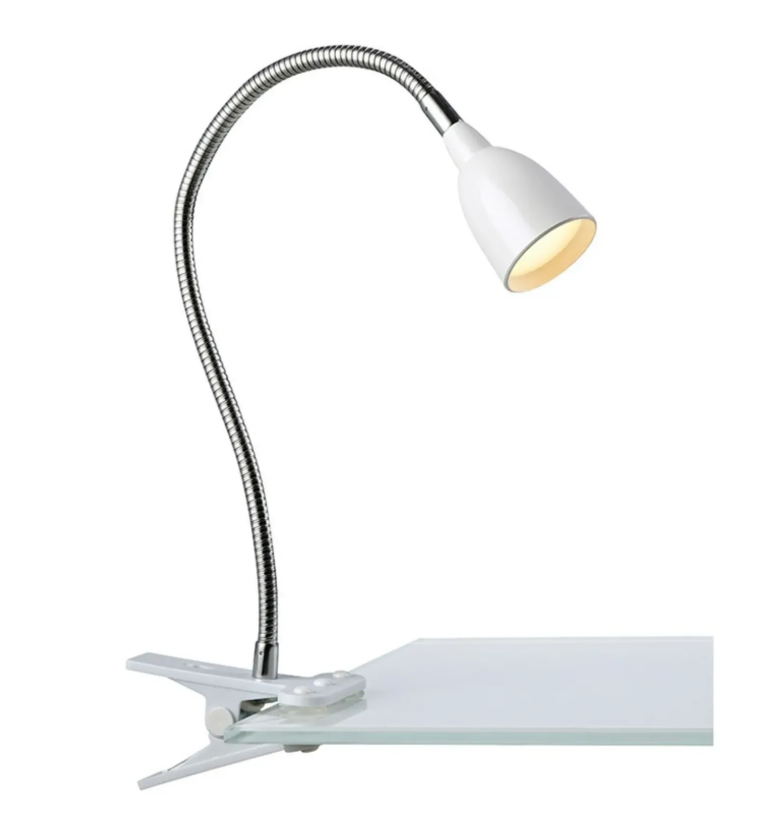 Sklep Kaja Lampka biurkowa na klipsie w białym kolorze 106091 | Kaja Oświetlenie