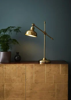 Sklep Kaja Lampka biurkowa w kolorze mosiądzu duży gwint 108116 | Kaja