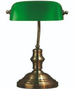Sklep Kaja Lampka biurkowa w stylu bankierki zielona 105931 | Kaja Oświetlenie