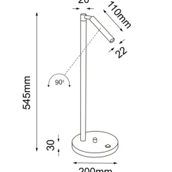 Sklep Kaja Lampka biurkowa w stylu loftowym, reflektor ANT 7874 KOSAME | Kaja