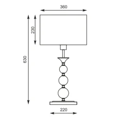 Sklep Kaja Lampka glamour, idealna na szafkę nocną RLT93163-1GW z serii REA II