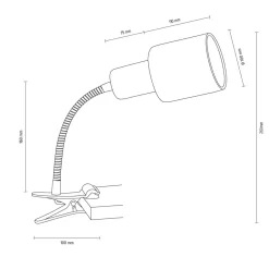 Sklep Kaja Lampka na klips z elastycznym ramieniem 2236174WF TREEHOUSE | Kaja