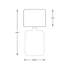 Sklep Kaja Lampka na smukłej, szklanej podstawie 5508BKGO AMARSA | Kaja