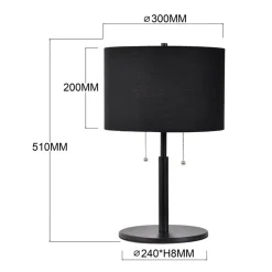 Sklep Kaja Lampka na szafkę nocną ze sznurkami LP-0304/2T BK FOGO | Kaja