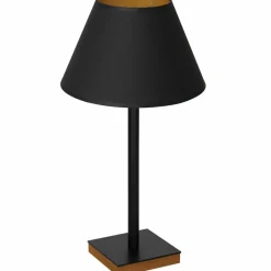 Sklep Kaja Lampka nocna, czarno-złoty, zwężany abażur LX 3760 z serii TABLE LAMPS