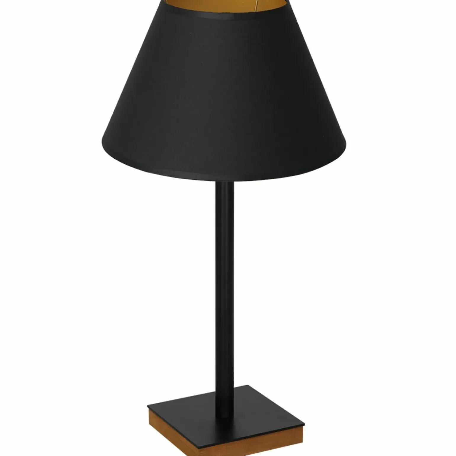Sklep Kaja Lampka nocna, czarno-złoty, zwężany abażur LX 3760 z serii TABLE LAMPS