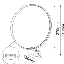 Sklep Kaja Lampka nocna ledowe koło ⌀27cm 3000K ANT 2004 AGARO | Kaja Oświetlenie