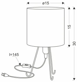 Sklep Kaja Lampka nocna na minimalistycznej podstawie 41-24428 SMALLY | Kaja