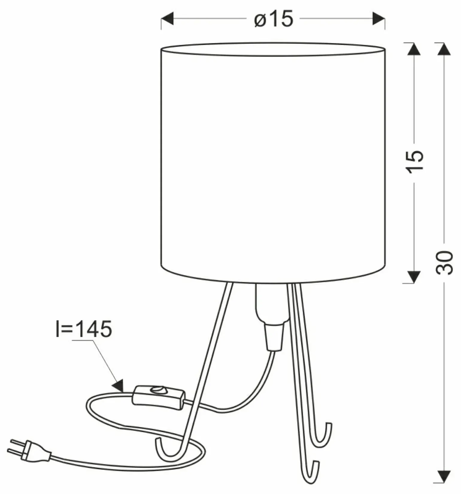 Sklep Kaja Lampka nocna na minimalistycznej podstawie 41-24428 SMALLY | Kaja